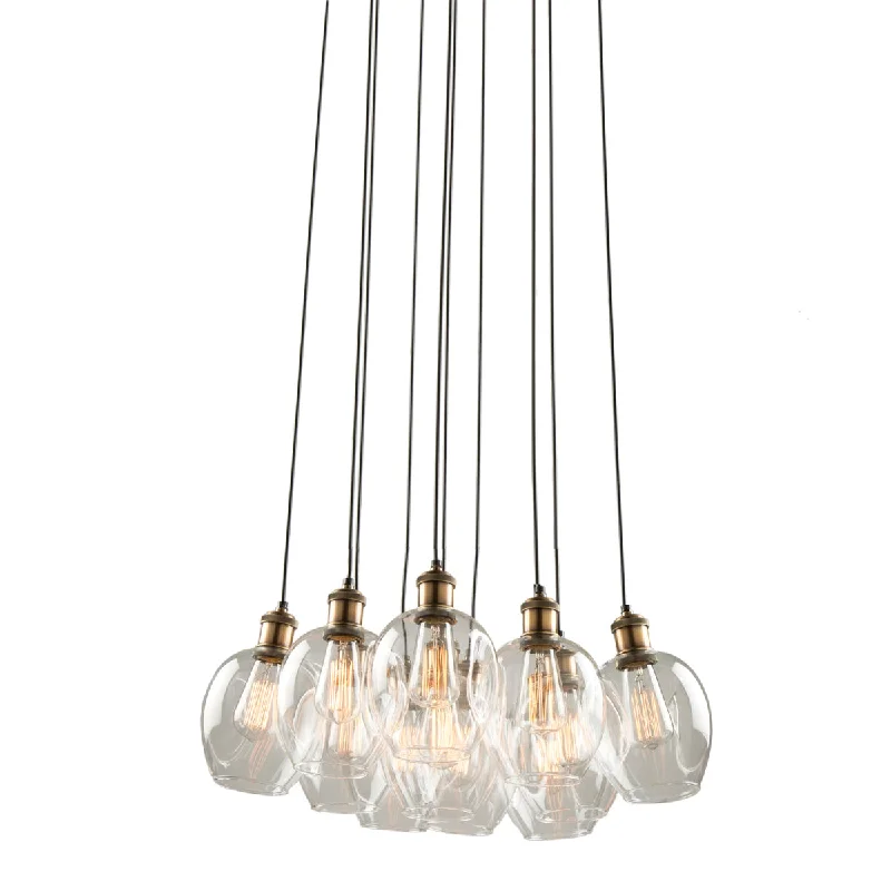 Chandeliers with Metal Frames in Copper FinishChandeliers with Metal Frames in Copper FinishArtcraft Clearwater AC10731VB Chandelier Light - Vintage brass