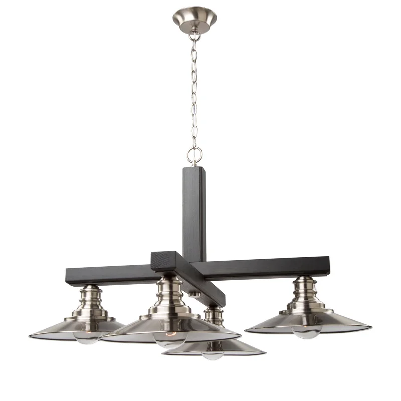 Victorian - Inspired Chandeliers with Ornate DetailsVictorian - Inspired Chandeliers with Ornate DetailsArtcraft Ambrose AC11044BN Chandelier Light - Dark wood & brushed nickel