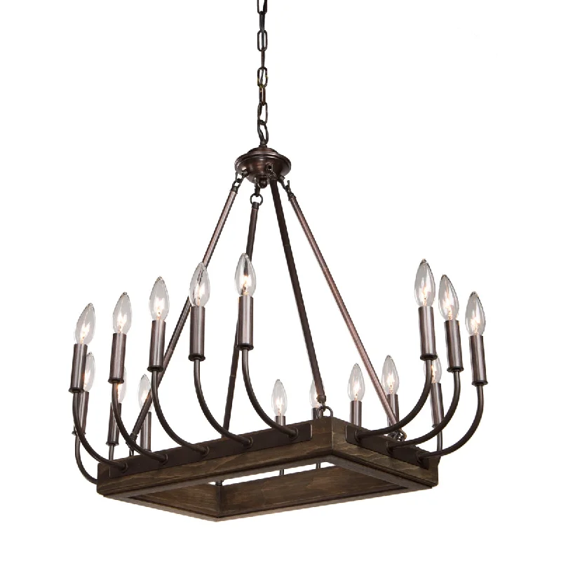 Chandeliers with Clear Crystal for a Sparkling EffectChandeliers with Clear Crystal for a Sparkling EffectArtcraft Aberdeen AC11056BU Chandelier Light - Brunito bronze & light wood