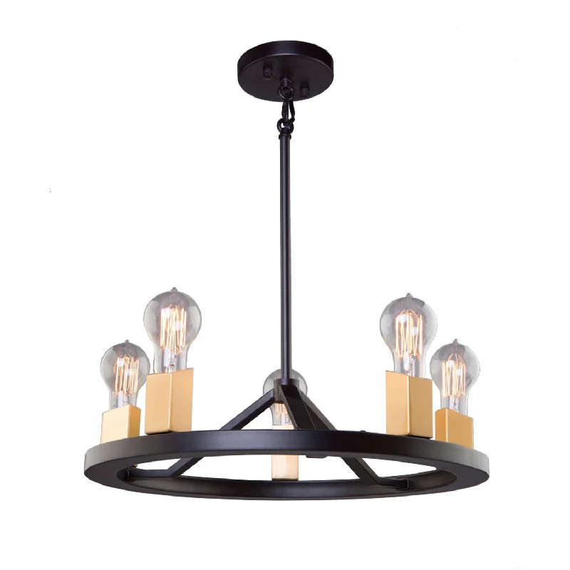 Chandeliers with Dimmable Lights for Ambiance ControlChandeliers with Dimmable Lights for Ambiance ControlArtcraft Skyline AC11105 Chandelier Light - Dark Bronze & Satin Brass