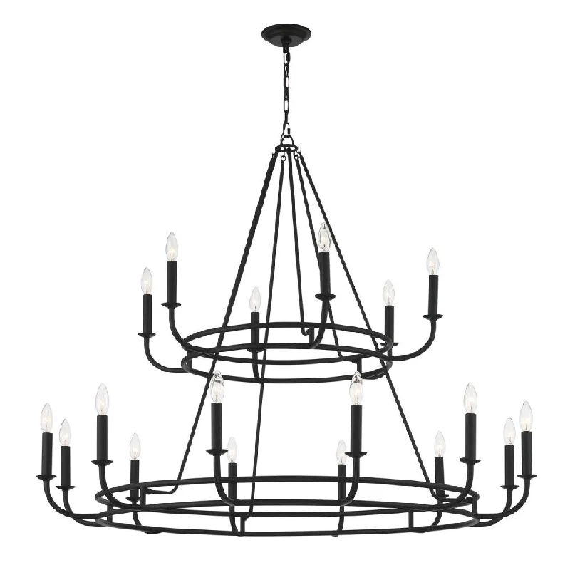 Traditional Brass Chandeliers for Classic InteriorsTraditional Brass Chandeliers for Classic InteriorsBailey 18 Light Matte Black Chandelier