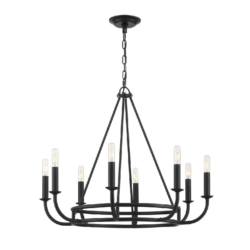 Bohemian - Style Beaded Chandeliers for Eclectic DecorBohemian - Style Beaded Chandeliers for Eclectic DecorBailey 8 Light Matte Black Chandelier