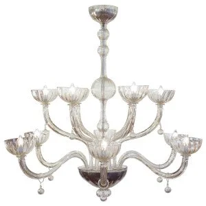 Chandeliers with Metal Frames in Black FinishChandeliers with Metal Frames in Black FinishMurano Cristallo Antico Chandelier