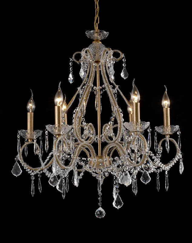 Chandeliers with Metal Frames in Gold FinishChandeliers with Metal Frames in Gold FinishBethel International Chandelier Light A25-6 Chandelier Light - Chandeliers with Metal Frames in Gold FinishChandeliers with Metal Frames in Gold FinishBethel International Chandelier Light A25-6 Chandelier Light -