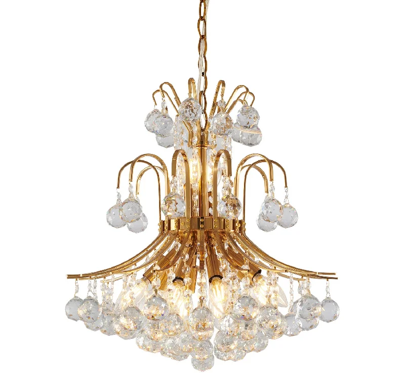 Chandeliers with Metal Frames in Silver FinishChandeliers with Metal Frames in Silver FinishBethel International BET03C19BR Chandelier Light - Stain Brass