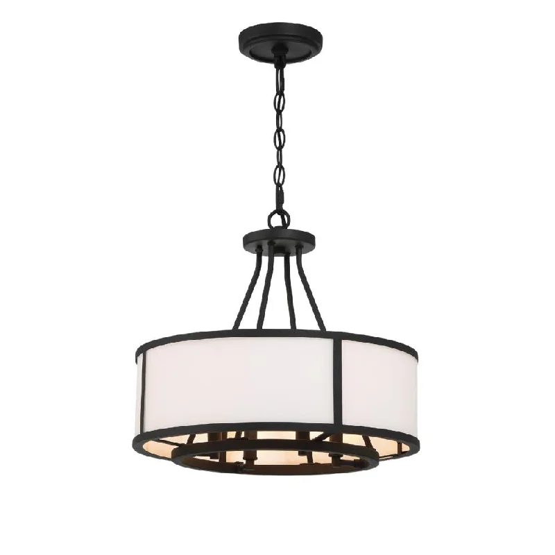 Chandeliers with Frosted Glass for a Softer Light DiffusionChandeliers with Frosted Glass for a Softer Light DiffusionBryant 4 Light Black Forged Chandelier