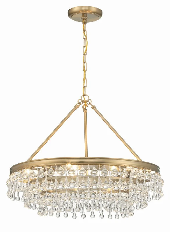 Chandeliers with Adjustable Arms for Directional LightingChandeliers with Adjustable Arms for Directional LightingCalypso 6 Light Vibrant Gold Chandelier
