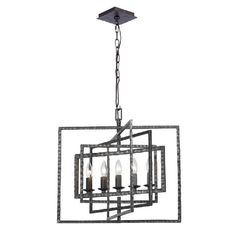 Industrial Iron Chandeliers for Loft - Inspired SpacesIndustrial Iron Chandeliers for Loft - Inspired SpacesCapri 5 Light Raw Steel Chandelier