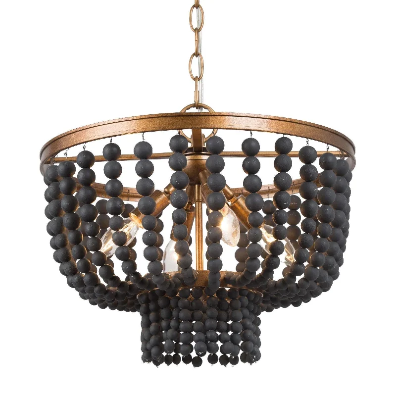 Art Deco Chandeliers for a Retro - Glam LookArt Deco Chandeliers for a Retro - Glam LookCassandralic 4-Light Small Black Chandelier