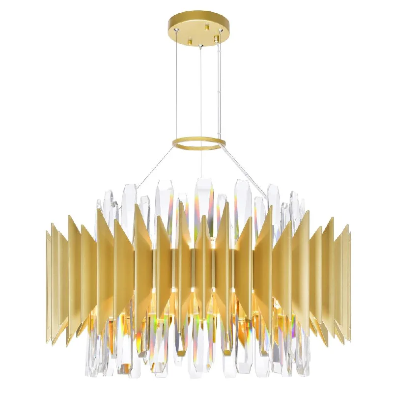 Chandeliers for High Ceilings to Fill Vertical SpaceChandeliers for High Ceilings to Fill Vertical SpaceCityscape 12 Light Chandelier With Satin Gold Finish