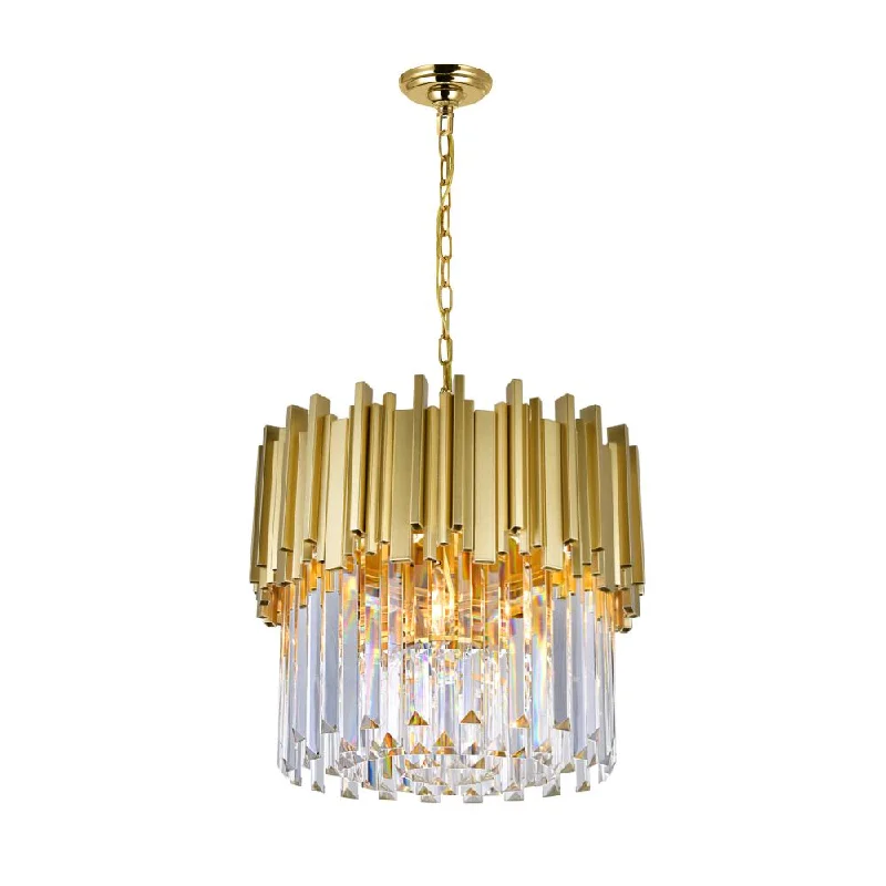 Chandeliers with Colored Glass for a Splash of ColorChandeliers with Colored Glass for a Splash of ColorDeco 4 Light Down Chandelier With Medallion Gold Finish
