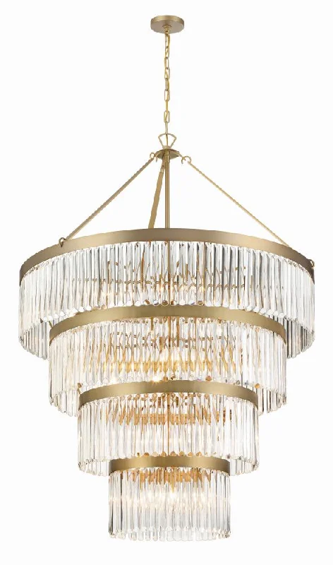 Chandeliers with Frosted Glass for a Softer Light DiffusionChandeliers with Frosted Glass for a Softer Light DiffusionEmory 22 Light Modern Gold Chandelier