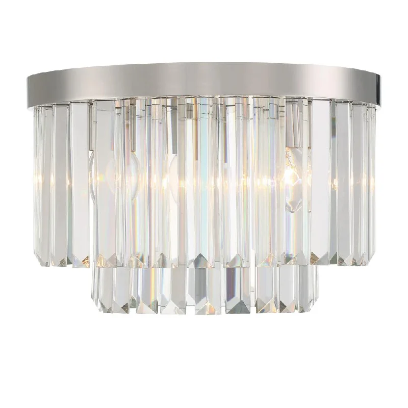 Bohemian - Style Beaded Chandeliers for Eclectic DecorBohemian - Style Beaded Chandeliers for Eclectic DecorHayes 4 Light Polished Nickel Flush Mount