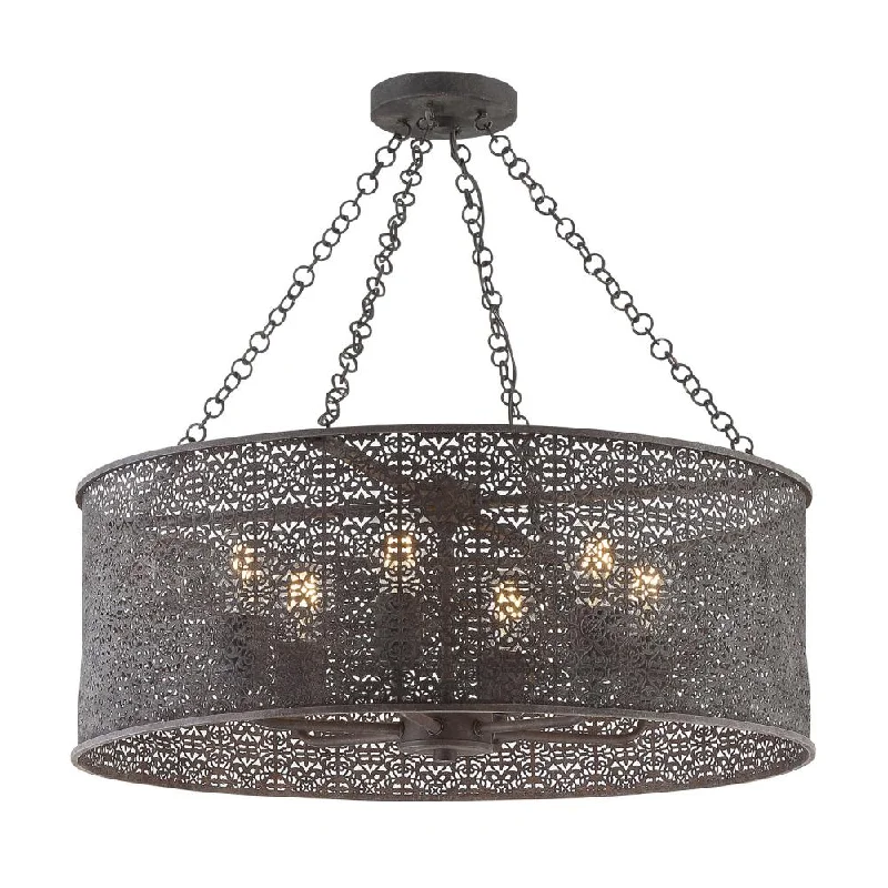 Chandeliers with Candle - Style Bulbs for a Classic AestheticChandeliers with Candle - Style Bulbs for a Classic AestheticJasmine 6 Light Forged Bronze Chandelier