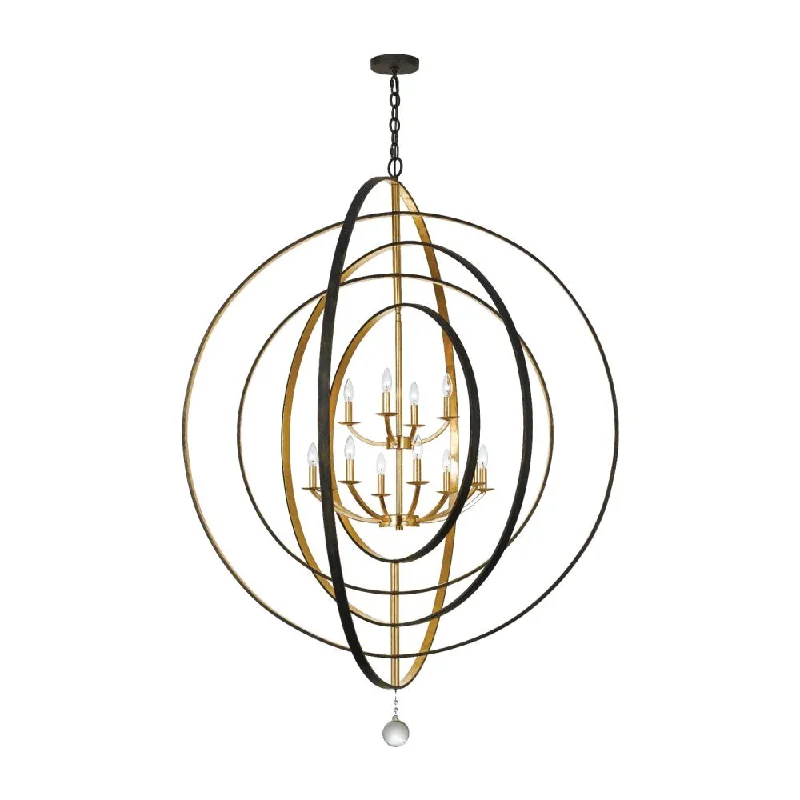 Chandeliers with Clear Crystal for a Sparkling EffectChandeliers with Clear Crystal for a Sparkling EffectLuna 12 Light English Bronze + Antique Gold Chandelier Chandeliers with Clear Crystal for a Sparkling EffectChandeliers with Clear Crystal for a Sparkling EffectLuna 12 Light English Bronze + Antique Gold Chandelier