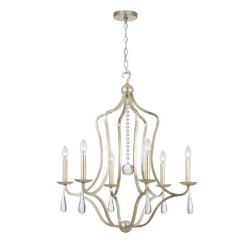 Oversized Chandeliers as a Statement Piece in Living RoomsOversized Chandeliers as a Statement Piece in Living RoomsManning 6 Light Silver Leaf Chandelier