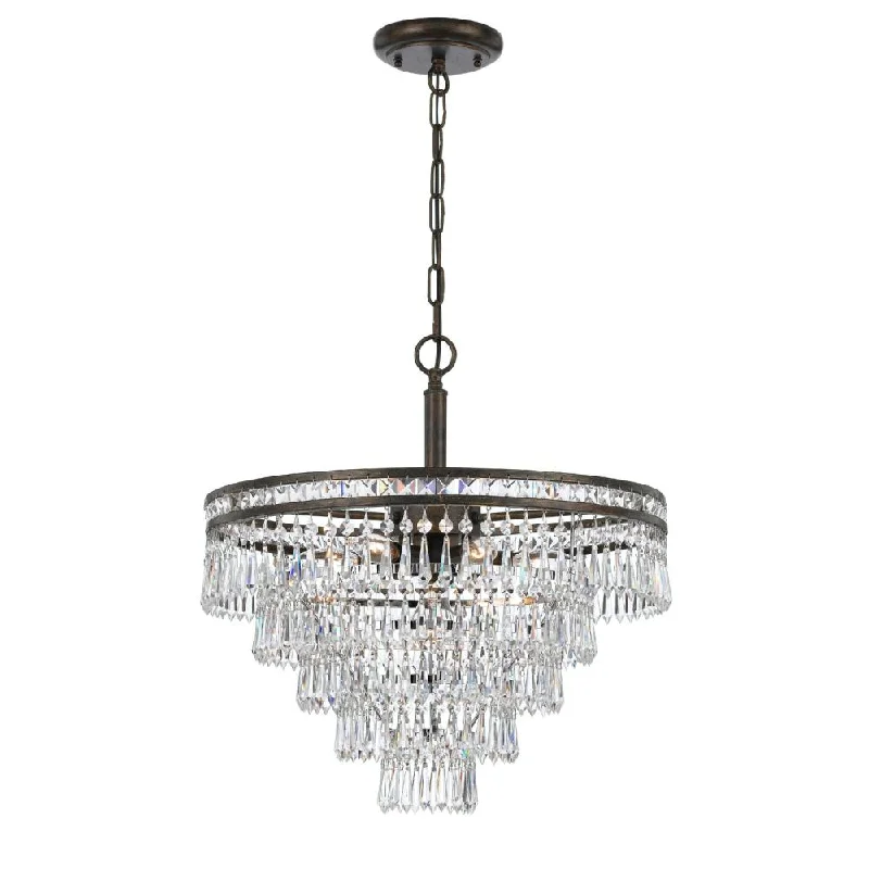 Chandeliers for High Ceilings to Fill Vertical SpaceChandeliers for High Ceilings to Fill Vertical SpaceMercer 7 Light Hand Cut Crystal English Bronze Chandelier