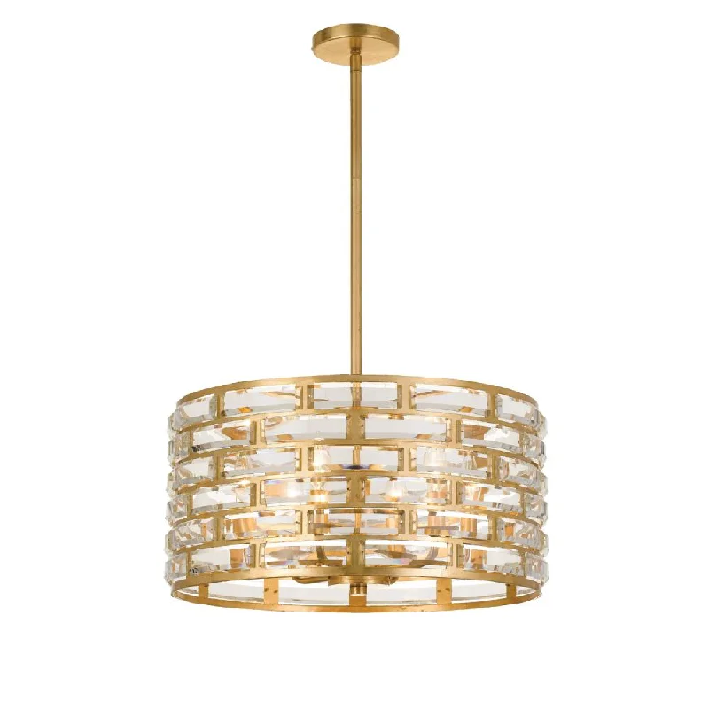 Chandeliers with Metal Frames in Silver FinishChandeliers with Metal Frames in Silver FinishMeridian 6 Light Antique Gold Chandelier