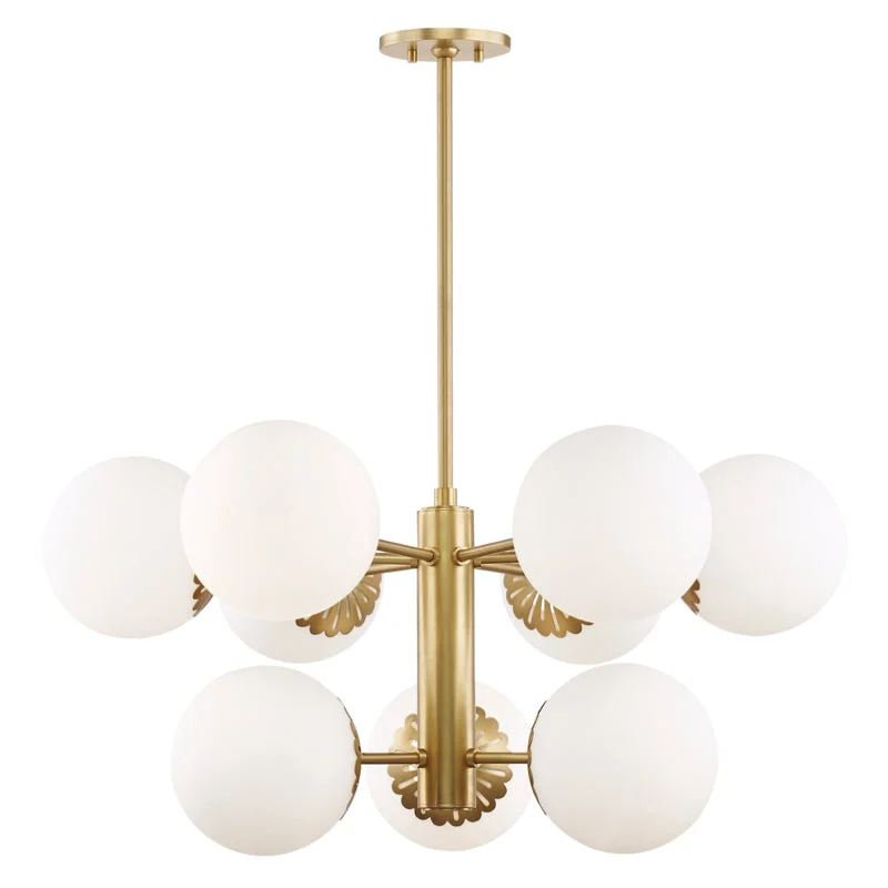 Chandeliers with Metal Frames in Gold FinishChandeliers with Metal Frames in Gold FinishMitzi Paige H193809-AGB Chandelier Light - Aged Brass Chandeliers with Metal Frames in Gold FinishChandeliers with Metal Frames in Gold FinishMitzi Paige H193809-AGB Chandelier Light - Aged Brass