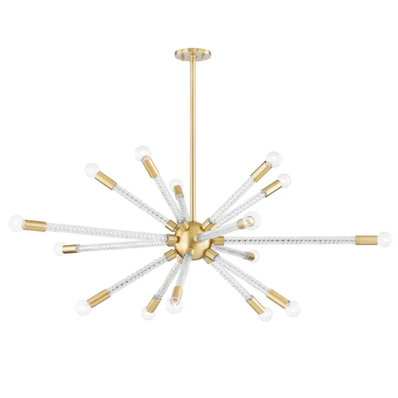 Chandeliers with Metal Frames in Gold FinishChandeliers with Metal Frames in Gold FinishMitzi Pippin H256815-AGB Chandelier Light - Aged Brass