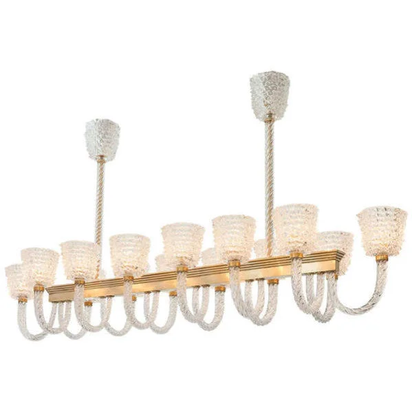 Chandeliers for High Ceilings to Fill Vertical SpaceChandeliers for High Ceilings to Fill Vertical SpaceMurano Glass Fourteen-Branch Chandelier by Barovier