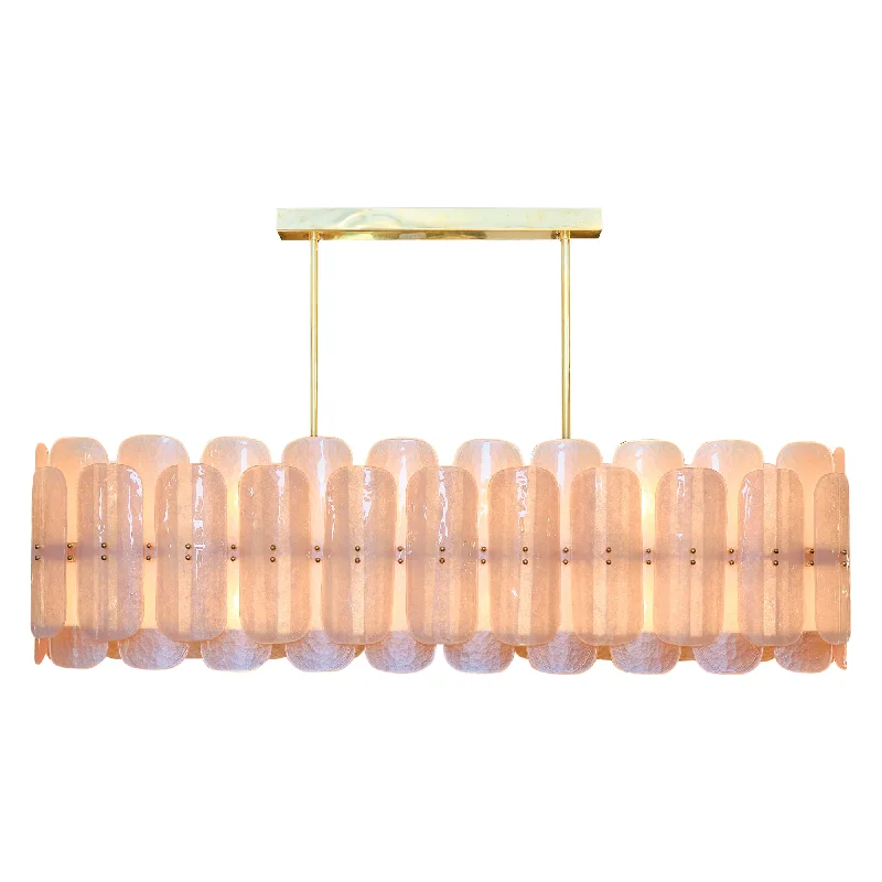 Chandeliers with Metal Frames in Silver FinishChandeliers with Metal Frames in Silver FinishMurano Glass Pink Chandelier