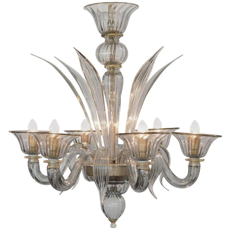 Chandeliers for Low Ceilings to Avoid OvercrowdingChandeliers for Low Ceilings to Avoid OvercrowdingMurano Gray Avventurina Glass Chandelier