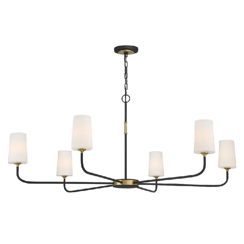 Chandeliers for Living Rooms to Create a Focal PointChandeliers for Living Rooms to Create a Focal PointNiles 6 Light Black Forged + Modern Gold Chandelier