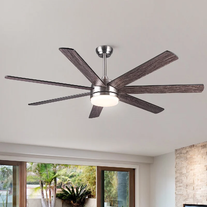 Chandeliers with Multiple Lights for Maximum IlluminationChandeliers with Multiple Lights for Maximum IlluminationPaname 62 in. Indoor Brushed Nickel Farmhouse Smart Ceiling Fan with Integrated LED and Remote Control by Tuya App - 62 INCHES Chandeliers with Multiple Lights for Maximum IlluminationChandeliers with Multiple Lights for Maximum IlluminationPaname 62 in. Indoor Brushed Nickel Farmhouse Smart Ceiling Fan with Integrated LED and Remote Control by Tuya App - 62 INCHES