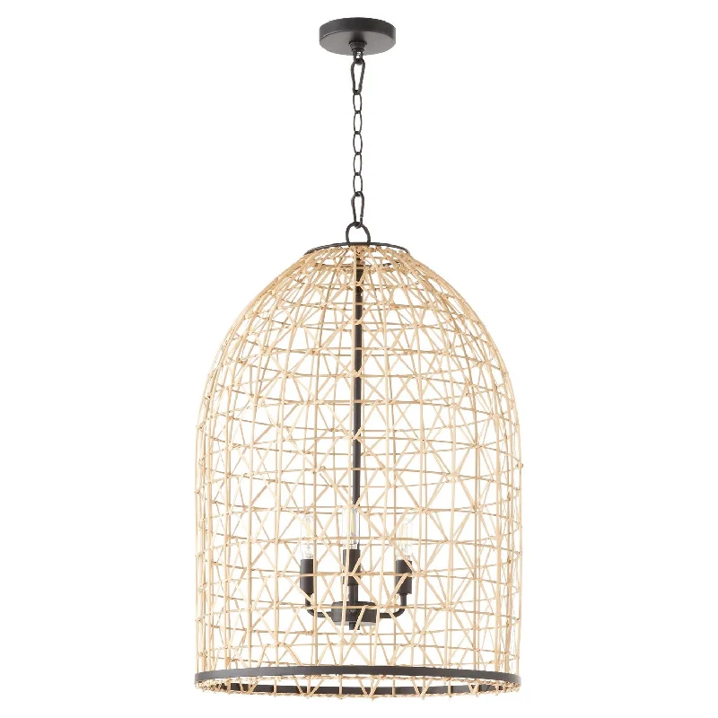 Chandeliers with Colored Glass for a Splash of ColorChandeliers with Colored Glass for a Splash of ColorRattan Three Light Pendant