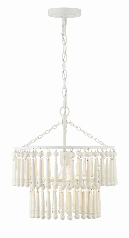 Chandeliers for Low Ceilings to Avoid OvercrowdingChandeliers for Low Ceilings to Avoid OvercrowdingTiana 1 Light Matte White Pendant