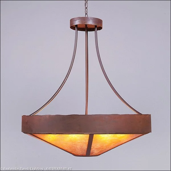 Victorian - Inspired Ceiling Lights with Ornate Crystal ChandeliersVictorian - Inspired Ceiling Lights with Ornate Crystal ChandeliersAvalanche Ranch Ridgemont-Rustic Plain Rust Patina A42101AM-HR-02 Pendant Light - Rust Patina