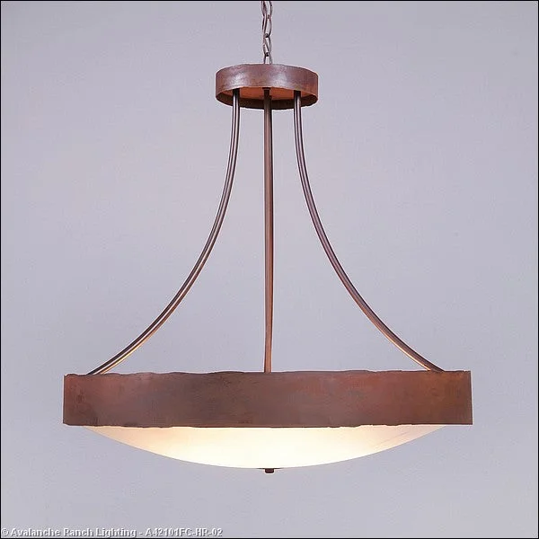 Crystal Ceiling Lights with High - Quality Swarovski CrystalsCrystal Ceiling Lights with High - Quality Swarovski CrystalsAvalanche Ranch Ridgemont-Rustic Plain Rust Patina A42101FC-HR-02 Pendant Light - Rust Patina