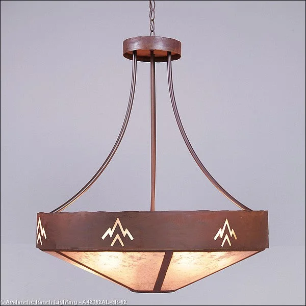 Rustic Ceiling Lights with Reclaimed Wood and Distressed FinishesRustic Ceiling Lights with Reclaimed Wood and Distressed FinishesAvalanche Ranch Ridgemont-Deception Pass A42102AL-HR-02 Pendant Light - Rust Patina