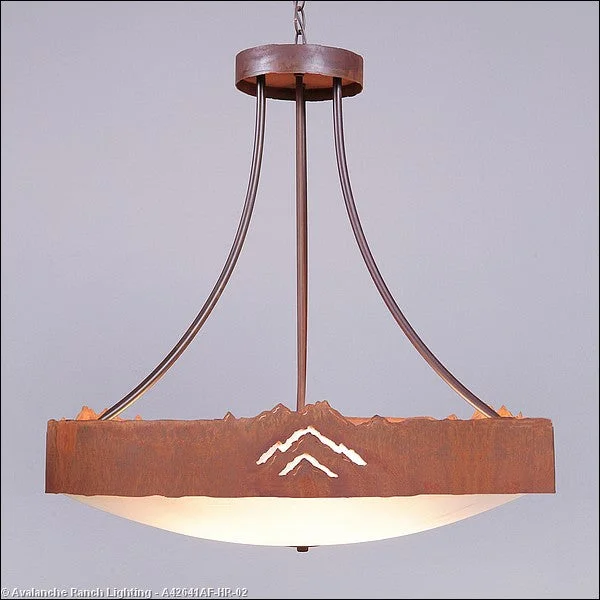 Industrial Style Ceiling Lights with Exposed Bulbs and Metal CagesIndustrial Style Ceiling Lights with Exposed Bulbs and Metal CagesAvalanche Ranch Ridgemont-Mountain Cutout A42641AF-HR-02 Pendant Light - Rust Patina Industrial Style Ceiling Lights with Exposed Bulbs and Metal CagesIndustrial Style Ceiling Lights with Exposed Bulbs and Metal CagesAvalanche Ranch Ridgemont-Mountain Cutout A42641AF-HR-02 Pendant Light - Rust Patina
