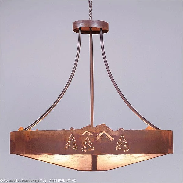 Rustic Ceiling Lights with Reclaimed Wood and Distressed FinishesRustic Ceiling Lights with Reclaimed Wood and Distressed FinishesAvalanche Ranch Ridgemont-Mountain-Pine Cutout A42645AL-HR-02 Pendant Light - Rust Patina Rustic Ceiling Lights with Reclaimed Wood and Distressed FinishesRustic Ceiling Lights with Reclaimed Wood and Distressed FinishesAvalanche Ranch Ridgemont-Mountain-Pine Cutout A42645AL-HR-02 Pendant Light - Rust Patina