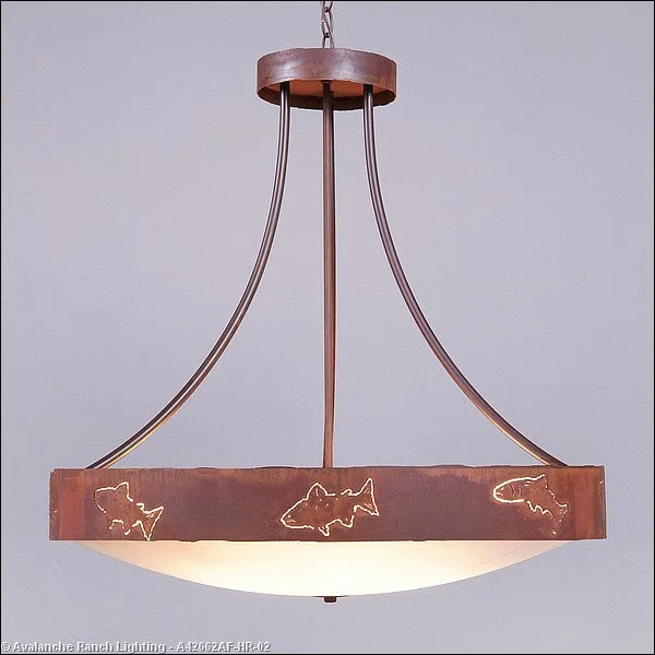 Indian - Themed Ceiling Lights with Intricate Filigree and Mirror WorkIndian - Themed Ceiling Lights with Intricate Filigree and Mirror WorkAvalanche Ranch Ridgemont-Fish Cutout A42662AF-HR-02 Pendant Light - Rust Patina Indian - Themed Ceiling Lights with Intricate Filigree and Mirror WorkIndian - Themed Ceiling Lights with Intricate Filigree and Mirror WorkAvalanche Ranch Ridgemont-Fish Cutout A42662AF-HR-02 Pendant Light - Rust Patina