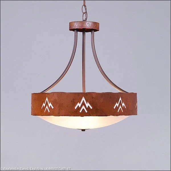 Metal Ceiling Lights in Brass, Copper, Stainless Steel, and IronMetal Ceiling Lights in Brass, Copper, Stainless Steel, and IronAvalanche Ranch Ridgemont-Deception Pass A44602FC-HR-02 Pendant Light - Rust Patina