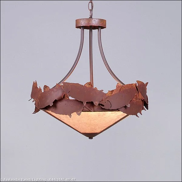Tropical - Themed Ceiling Lights with Palm - Leaf Shapes and Rattan WrapsTropical - Themed Ceiling Lights with Palm - Leaf Shapes and Rattan WrapsAvalanche Ranch Crestline-Salmon A44761AL-HR-02 Pendant Light - Rust Patina Tropical - Themed Ceiling Lights with Palm - Leaf Shapes and Rattan WrapsTropical - Themed Ceiling Lights with Palm - Leaf Shapes and Rattan WrapsAvalanche Ranch Crestline-Salmon A44761AL-HR-02 Pendant Light - Rust Patina