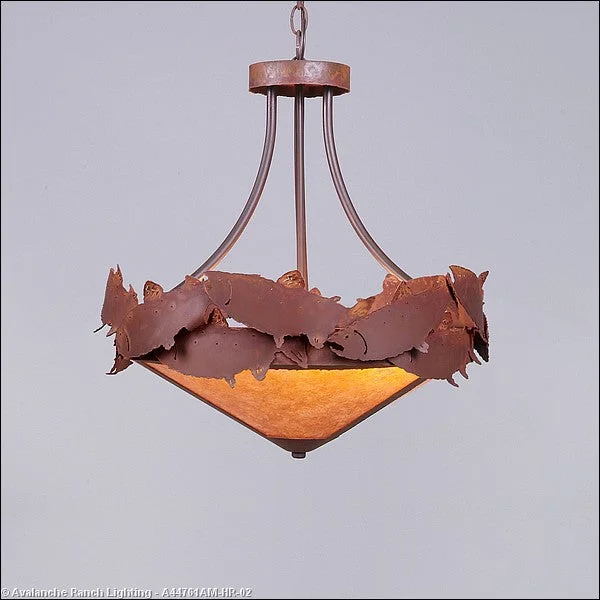 Chinese - Style Ceiling Lights with Red Lantern - Inspired DesignsChinese - Style Ceiling Lights with Red Lantern - Inspired DesignsAvalanche Ranch Crestline-Salmon A44761AM-HR-02 Pendant Light - Rust Patina