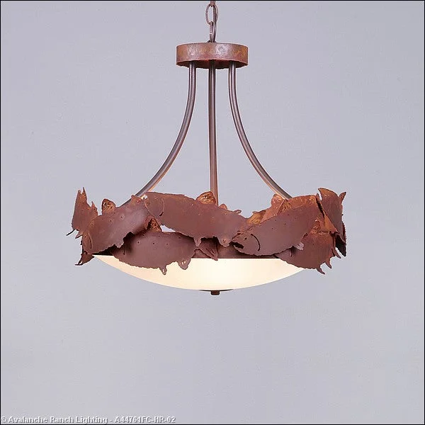 Japanese - Inspired Ceiling Lights with Shoji - Screen - like DiffusersJapanese - Inspired Ceiling Lights with Shoji - Screen - like DiffusersAvalanche Ranch Crestline-Salmon A44761FC-HR-02 Pendant Light - Rust Patina