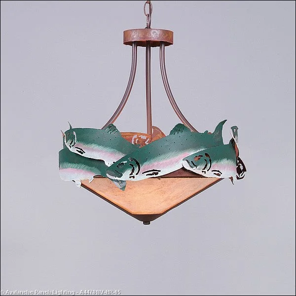 Tropical - Themed Ceiling Lights with Palm - Leaf Shapes and Rattan WrapsTropical - Themed Ceiling Lights with Palm - Leaf Shapes and Rattan WrapsAvalanche Ranch Crestline-Trout A44781IV-HR-05 Pendant Light - Fish/Rust Patina Tropical - Themed Ceiling Lights with Palm - Leaf Shapes and Rattan WrapsTropical - Themed Ceiling Lights with Palm - Leaf Shapes and Rattan WrapsAvalanche Ranch Crestline-Trout A44781IV-HR-05 Pendant Light - Fish/Rust Patina