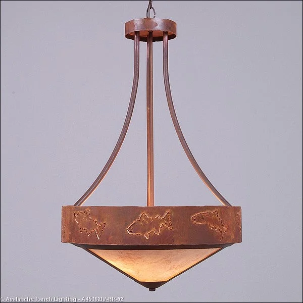Gothic Ceiling Lights with Dark Metalwork and Pointed ArchesGothic Ceiling Lights with Dark Metalwork and Pointed ArchesAvalanche Ranch Ridgemont-Fish Cutout A45162IV-HR-02 Pendant Light - Rust Patina Gothic Ceiling Lights with Dark Metalwork and Pointed ArchesGothic Ceiling Lights with Dark Metalwork and Pointed ArchesAvalanche Ranch Ridgemont-Fish Cutout A45162IV-HR-02 Pendant Light - Rust Patina