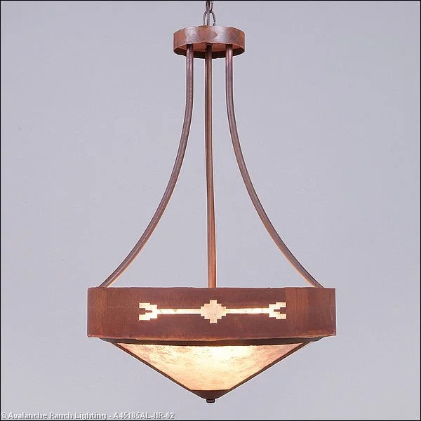 Mediterranean - Style Ceiling Lights with Terra - Cotta and Ceramic DetailsMediterranean - Style Ceiling Lights with Terra - Cotta and Ceramic DetailsAvalanche Ranch Ridgemont-Del Rio A45185AL-HR-02 Pendant Light - Rust Patina