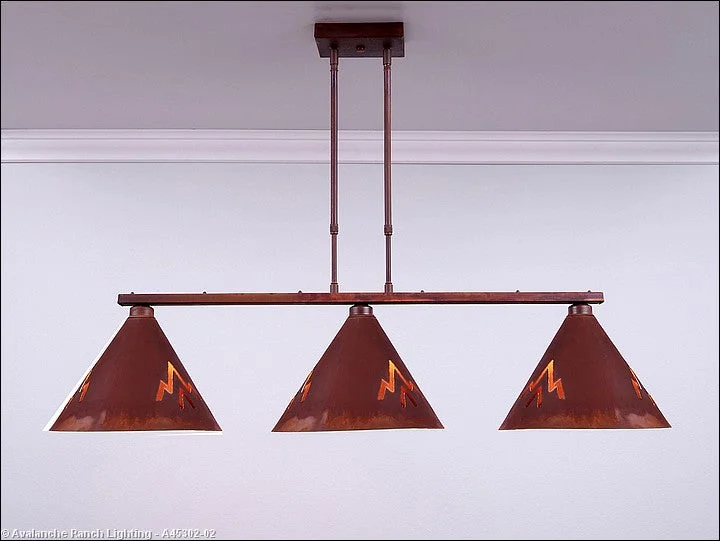 Metal Ceiling Lights in Brass, Copper, Stainless Steel, and IronMetal Ceiling Lights in Brass, Copper, Stainless Steel, and IronAvalanche Ranch Canyon-Deception Pass A45302-02 Pendant Light - Rust Patina