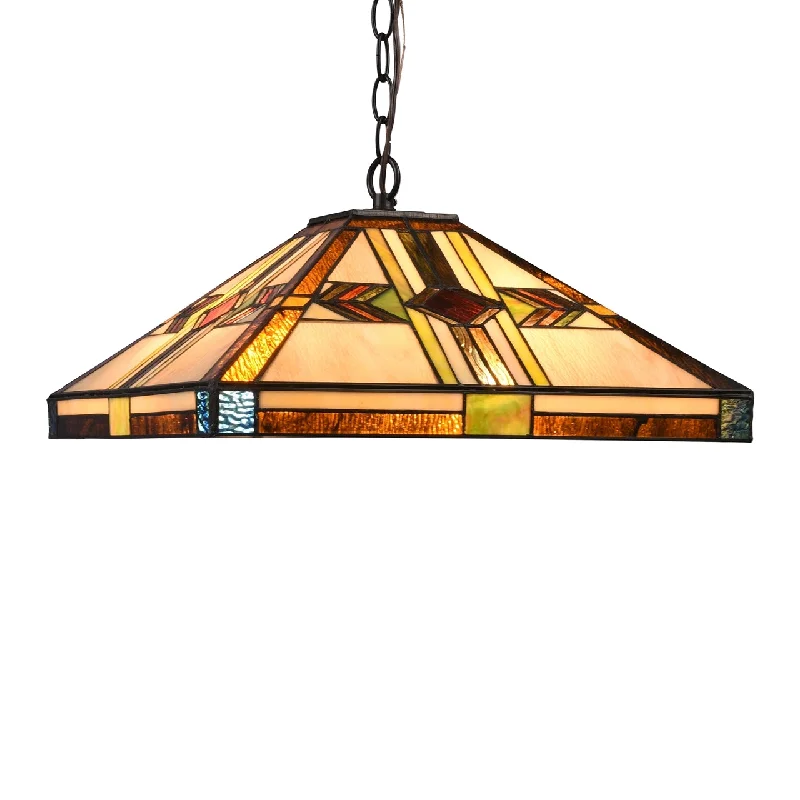 Mid - Century Modern Ceiling Lights with Simple, Sleek LinesMid - Century Modern Ceiling Lights with Simple, Sleek LinesChloe Lighting CH3T237IM16-DH2 Carla Tiffany-Style Blackish Bronze 2 Light Mission Ceiling Pendant Fixture 16`` Shade