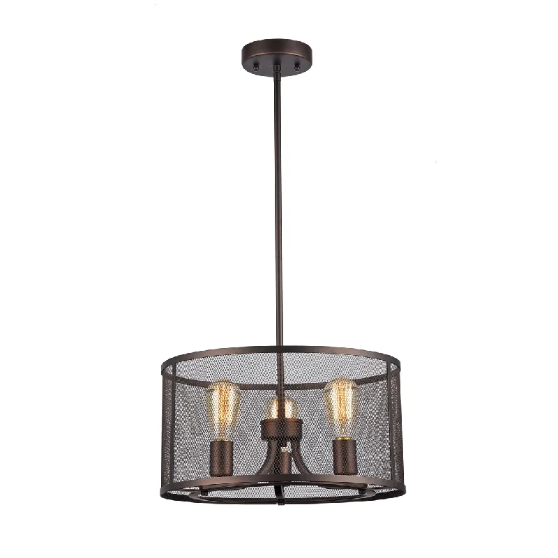 Chinese - Style Ceiling Lights with Red Lantern - Inspired DesignsChinese - Style Ceiling Lights with Red Lantern - Inspired DesignsChloe Lighting CH59065RB16-UP3 Lorry Industrial-Style 3 Light Rubbed Bronze Convertible Ceiling Pendant 16`` Wide