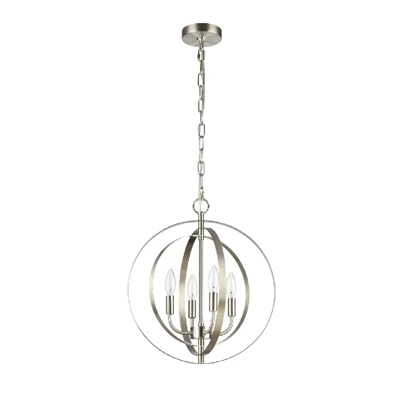 Scandinavian Style Ceiling Lights with Light Wood AccentsScandinavian Style Ceiling Lights with Light Wood AccentsChloe Lighting CH59074BN16-UP4 Osbert Industrial-Style 4 Light Brushed Nickel Ceiling Pendant 16`` Wide