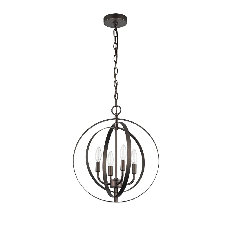 Indian - Themed Ceiling Lights with Intricate Filigree and Mirror WorkIndian - Themed Ceiling Lights with Intricate Filigree and Mirror WorkChloe Lighting CH59074RB16-UP4 Osbert Industrial-Style 4 Light Rubbed Bronze Ceiling Pendant 16`` Wide