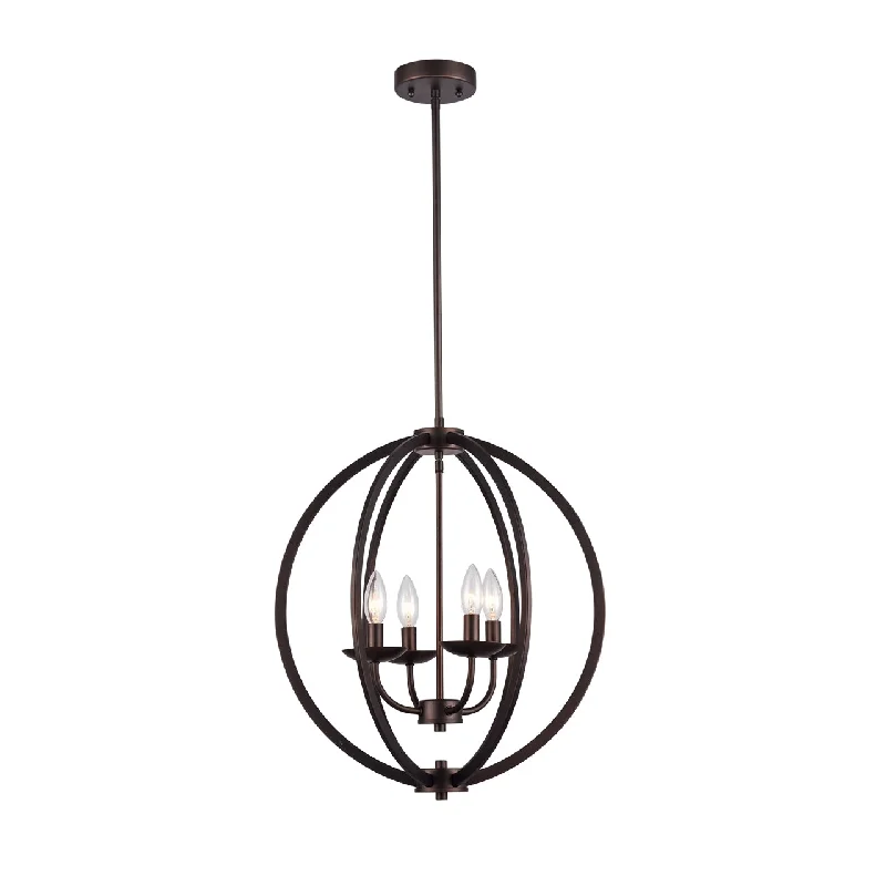 Industrial Style Ceiling Lights with Exposed Bulbs and Metal CagesIndustrial Style Ceiling Lights with Exposed Bulbs and Metal CagesChloe Lighting CH59063RB18-UP4 Osbert Industrial-Style 4 Light Rubbed Bronze Ceiling Pendant 18`` Wide